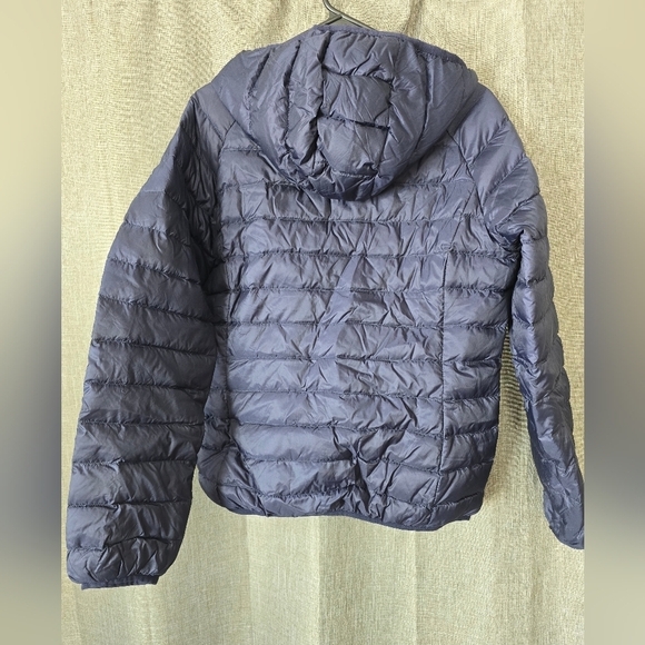 Wantdo Puffer Jacket Womens Medium Navy Blue Duck Down Hooded Packable - Picture 2 of 5